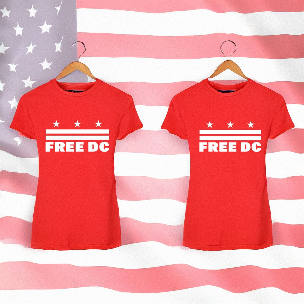 Free DC Political Statement Top, Washington DC Statehood T-Shirt