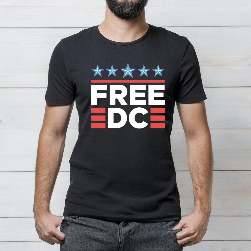 Free DC T-Shirt – Anti-Fascist Protest Tee, Washington DC Statehood Rights Shirt