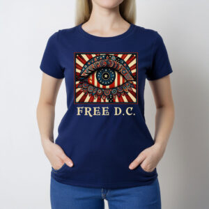 Free DC T-Shirt – Washington DC Statehood Rights Tee, Activist Campaign Shirt