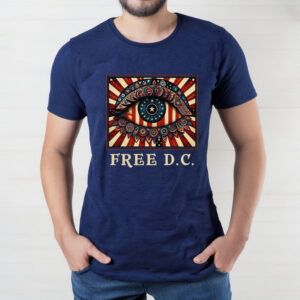 Free DC T-Shirt – Washington DC Statehood Rights Tee, Activist Campaign Shirt