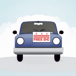 Free DC – Resist Federal Overreach Protest Car Magnet