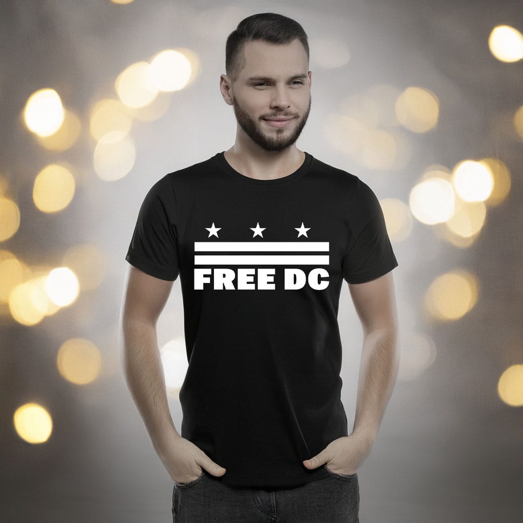 Political Activism & Statehood Support, Free DC Flag Shirt