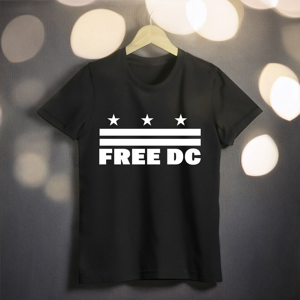 Political Activism & Statehood Support, Free DC Flag Shirt