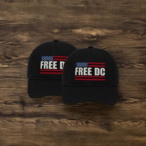 Political Protest & Statehood Rights Cap, Free DC American Flag Hat