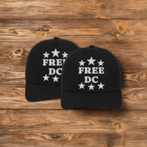 Political Protest & Statehood Rights Cap, Free DC Stars Embroidered Hat