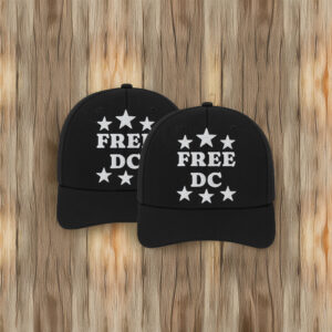 Political Protest & Statehood Rights Cap, Free DC Stars Embroidered Hat