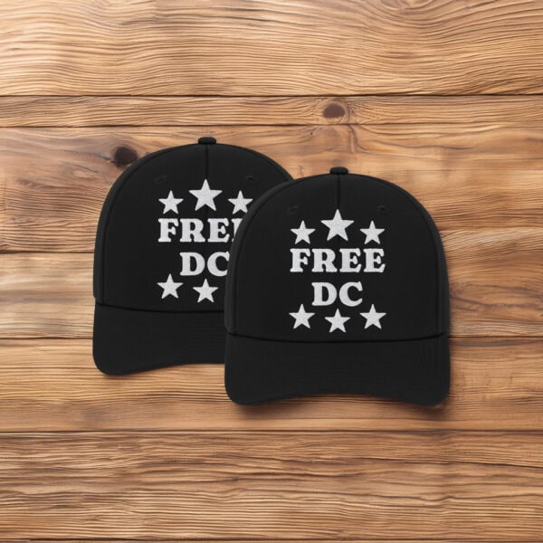 Political Protest & Statehood Rights Cap, Free DC Stars Embroidered Hat