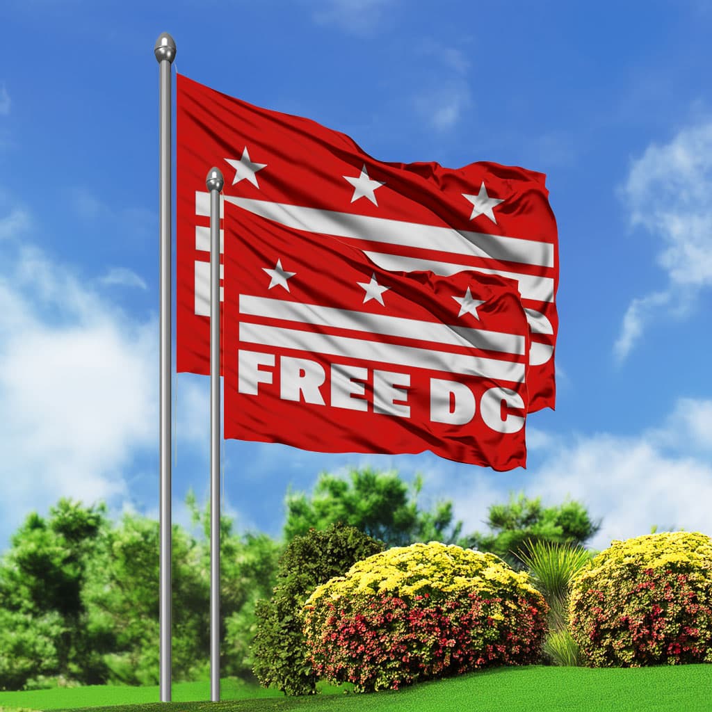 Political Statement for Washington D.C. Rights, Free DC Flag
