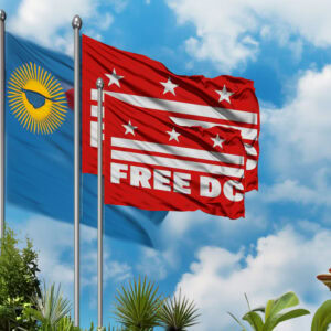 Political Statement for Washington D.C. Rights, Free DC Flag