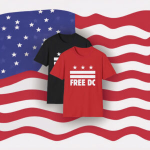 Pro-Democracy, DC Statehood Protest Tee, Free DC Unisex T-Shirt