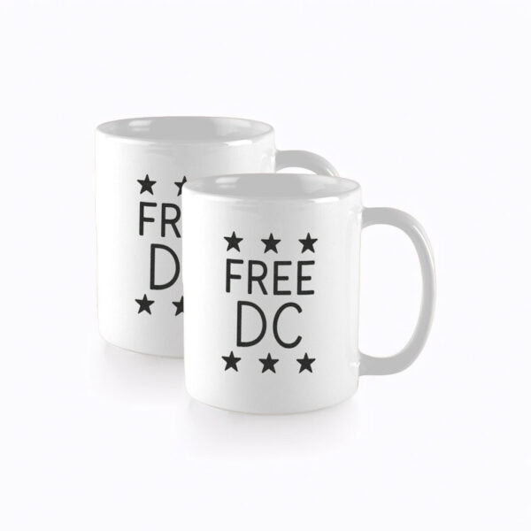Pro-Democracy Political Protest Coffee Cup, Free DC Resist Federal Overreach Mug