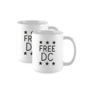 Pro-Democracy Political Protest Coffee Cup, Free DC Resist Federal Overreach Mug
