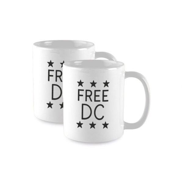 Pro-Democracy Political Protest Coffee Cup, Free DC Resist Federal Overreach Mug