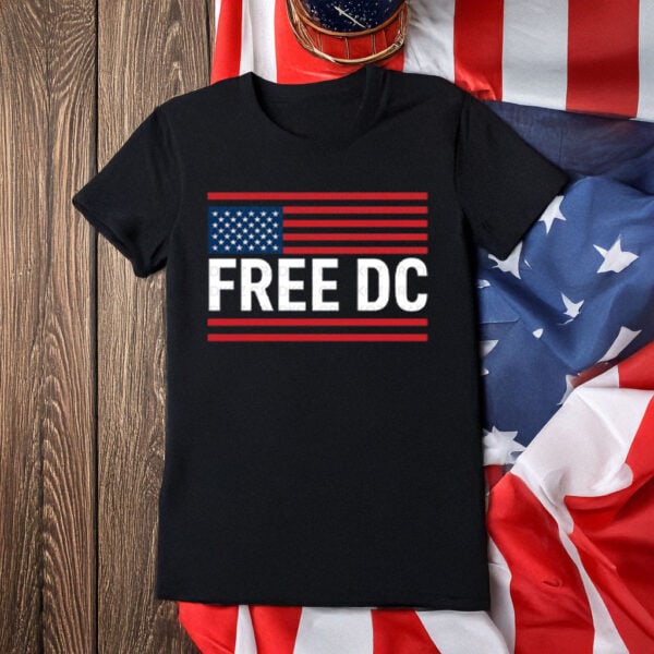 Resist Federal Overreach & Anti-Fascist Tee, Free DC American Flag Protest T-Shirt