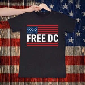 Resist Federal Overreach & Anti-Fascist Tee, Free DC American Flag Protest T-Shirt
