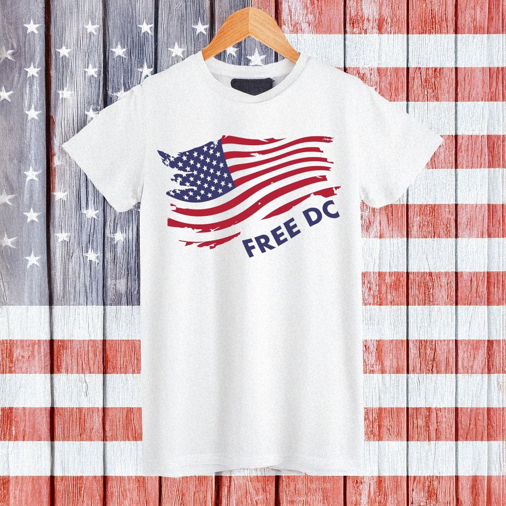 Resist Federal Overreach Comfort Colors® Tee, Free DC American Flag Protest T-Shirt