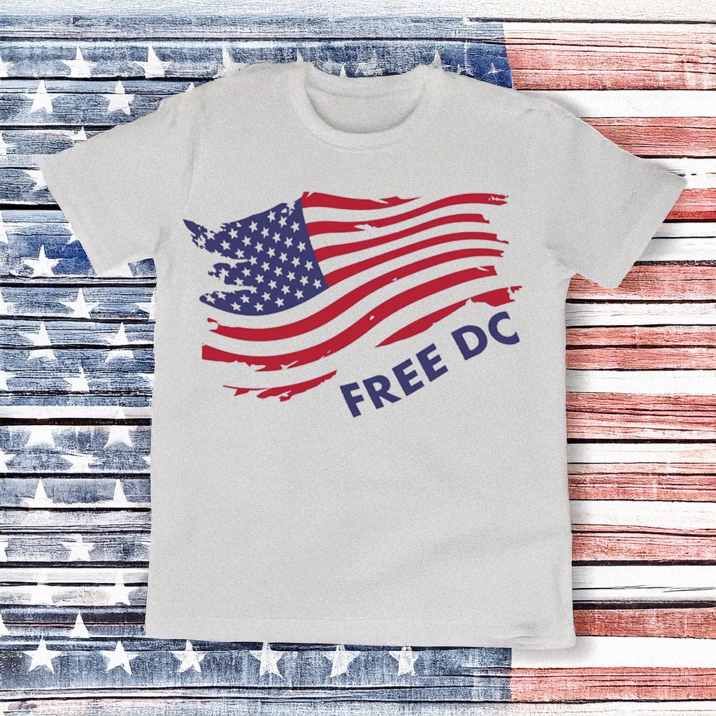 Resist Federal Overreach Comfort Colors® Tee, Free DC American Flag Protest T-Shirt