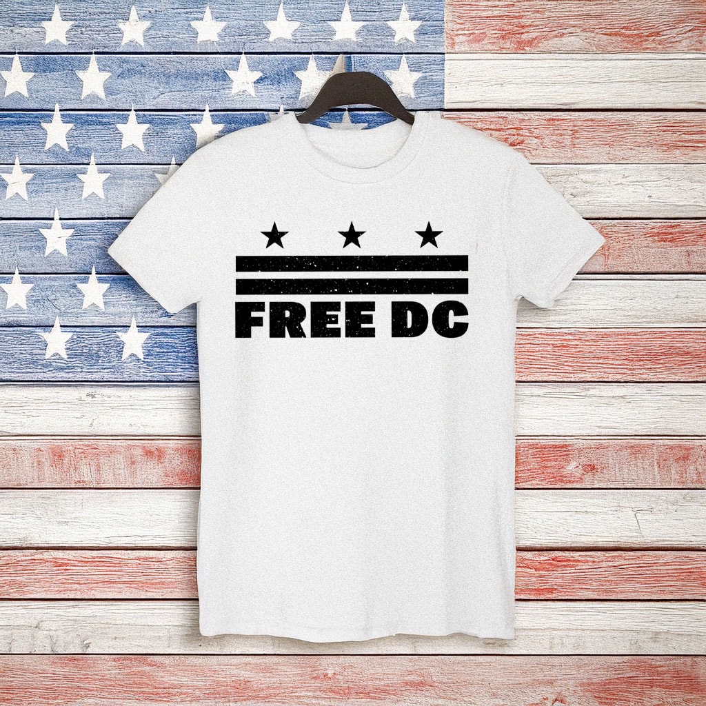 Resist Federal Overreach Unisex Tee, Free DC Distressed Flag Protest T-Shirt