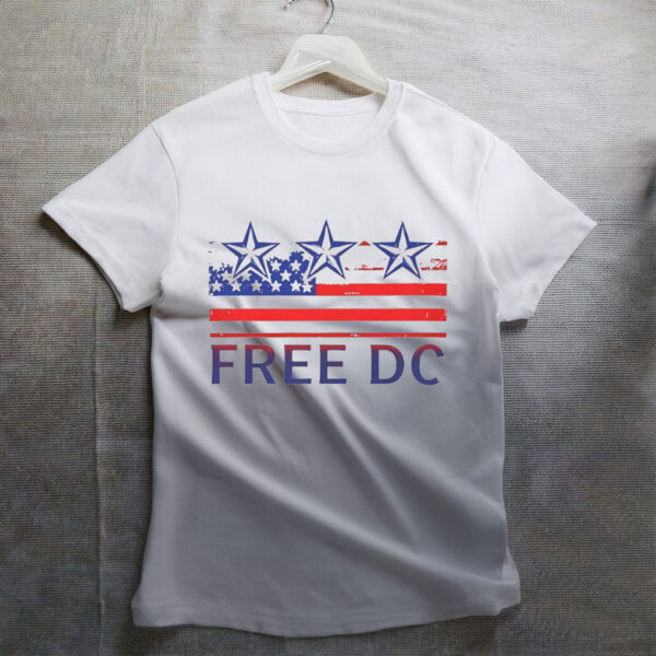 Unisex Softstyle Patriotic Tee, Independence Day Casual Wear, Gift for Activists, Free DC T-Shirt