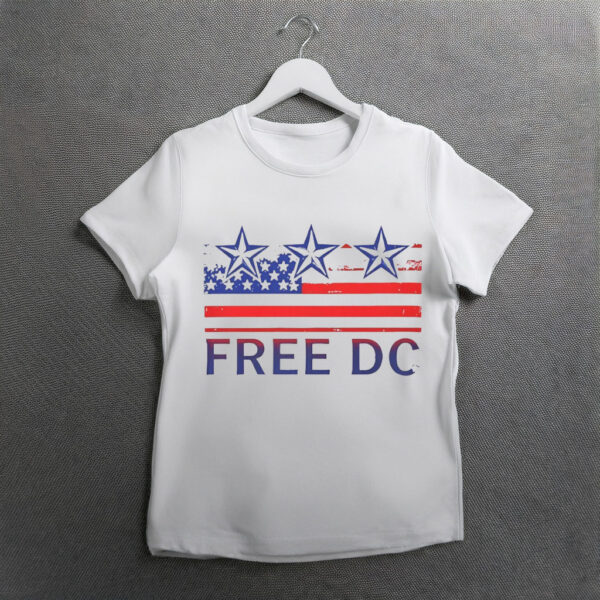 Unisex Softstyle Patriotic Tee, Independence Day Casual Wear, Gift for Activists, Free DC T-Shirt