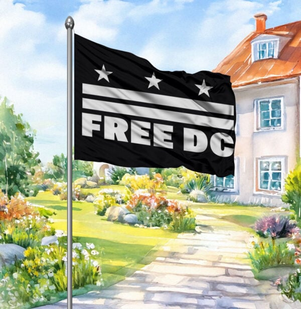 Washington D.C. Statehood Protest Banner, Free DC Flag