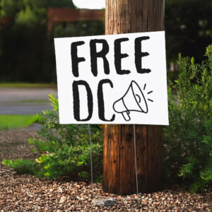 Washington D.C. Statehood & Resist Federal Overreach, Anti-Trump Free DC Yard Sign