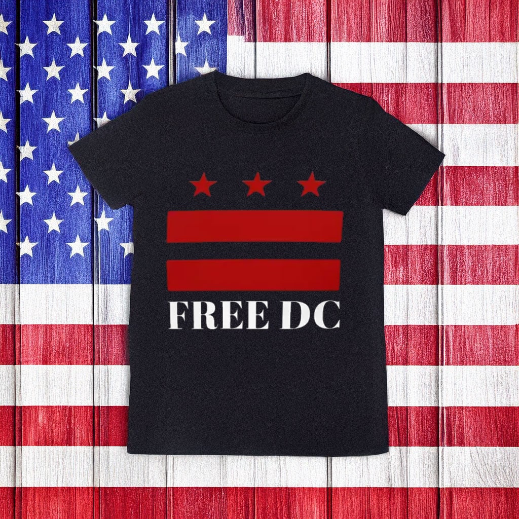 Washington DC Flag Statehood & Activism Tee, Free DC Protest T-Shirt