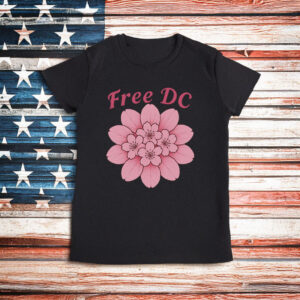 Washington DC Statehood & Activism Tee, Free DC Cherry Blossom Protest T-Shirt
