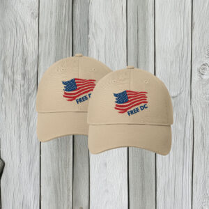 Washington DC Statehood & Protest Cap, Free DC American Flag Embroidered Hat