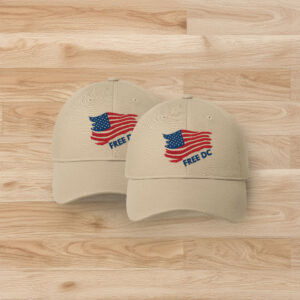 Washington DC Statehood & Protest Cap, Free DC American Flag Embroidered Hat