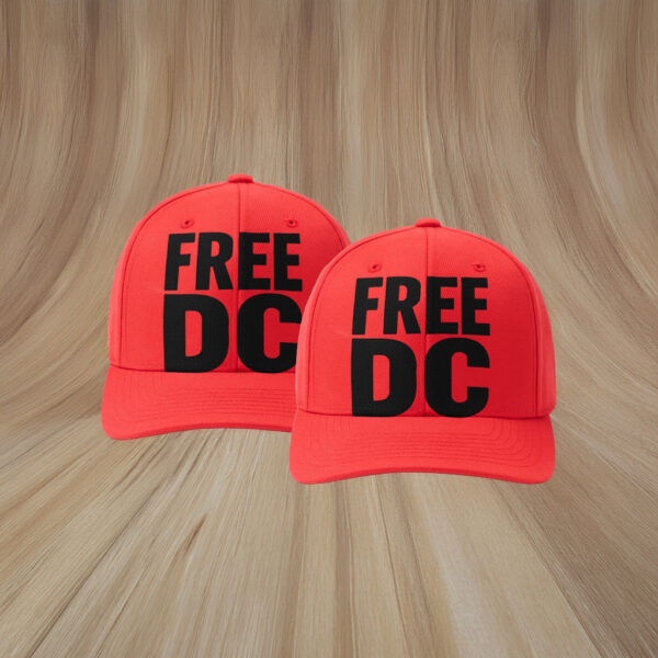 Washington DC Statehood & Protest Cap, Free DC Bold Lettering Red Hat