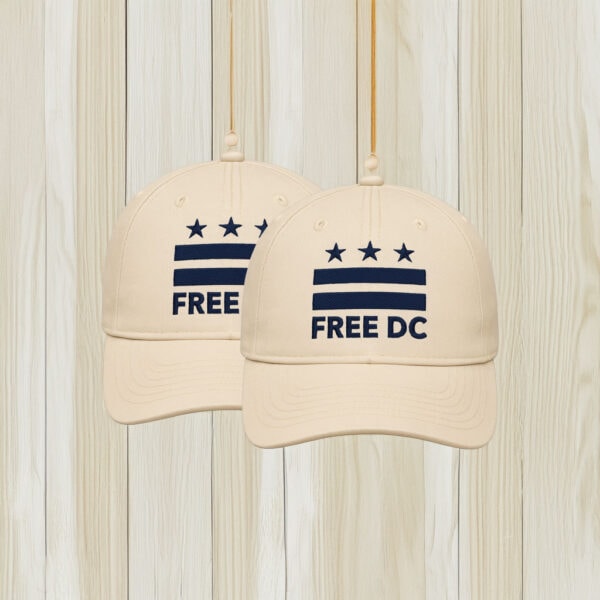 Washington DC Statehood & Protest Cap, Free DC Navy Embroidered Hat