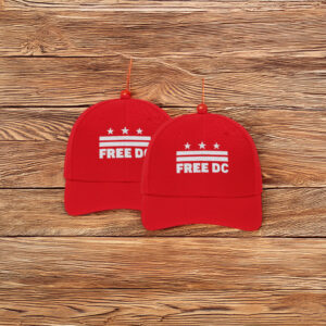 Washington DC Statehood & Protest Cap, Free DC Red Embroidered Hat