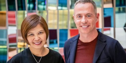 Martin Bochineck (R) is the new global president, pictured alongside the agency's global CEO, Jean Lin.