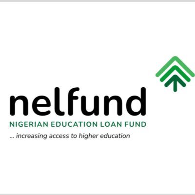 Nelfund logo featuring Nigerian Education Loan Fund name with green arrow symbol, representing access to higher education and educational support in Nigeria.
