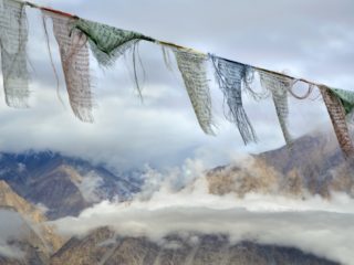 Buddhiså prayer flags in Himalayas