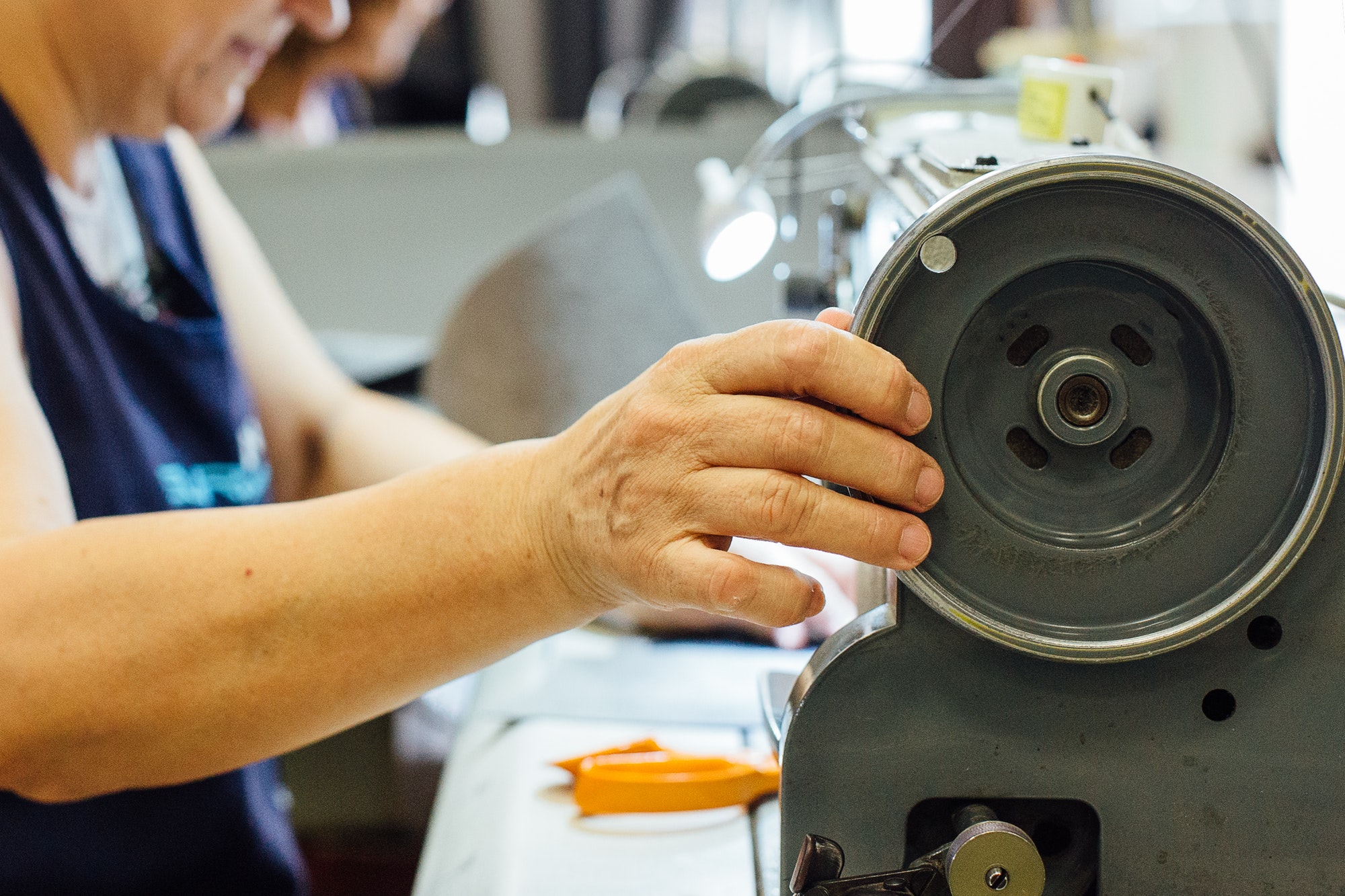 Sewing with a sewing machine