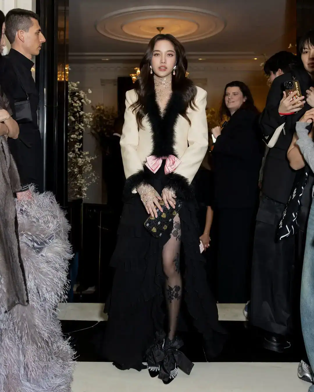 Freen Sarocha photographed at the Met Gala in New York 2025.