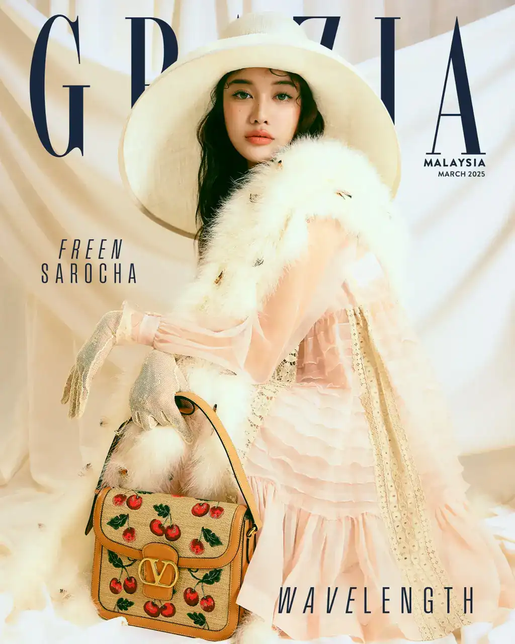Freen Sarocha on Grazia Malaysia cover wearing Valentino 2025.