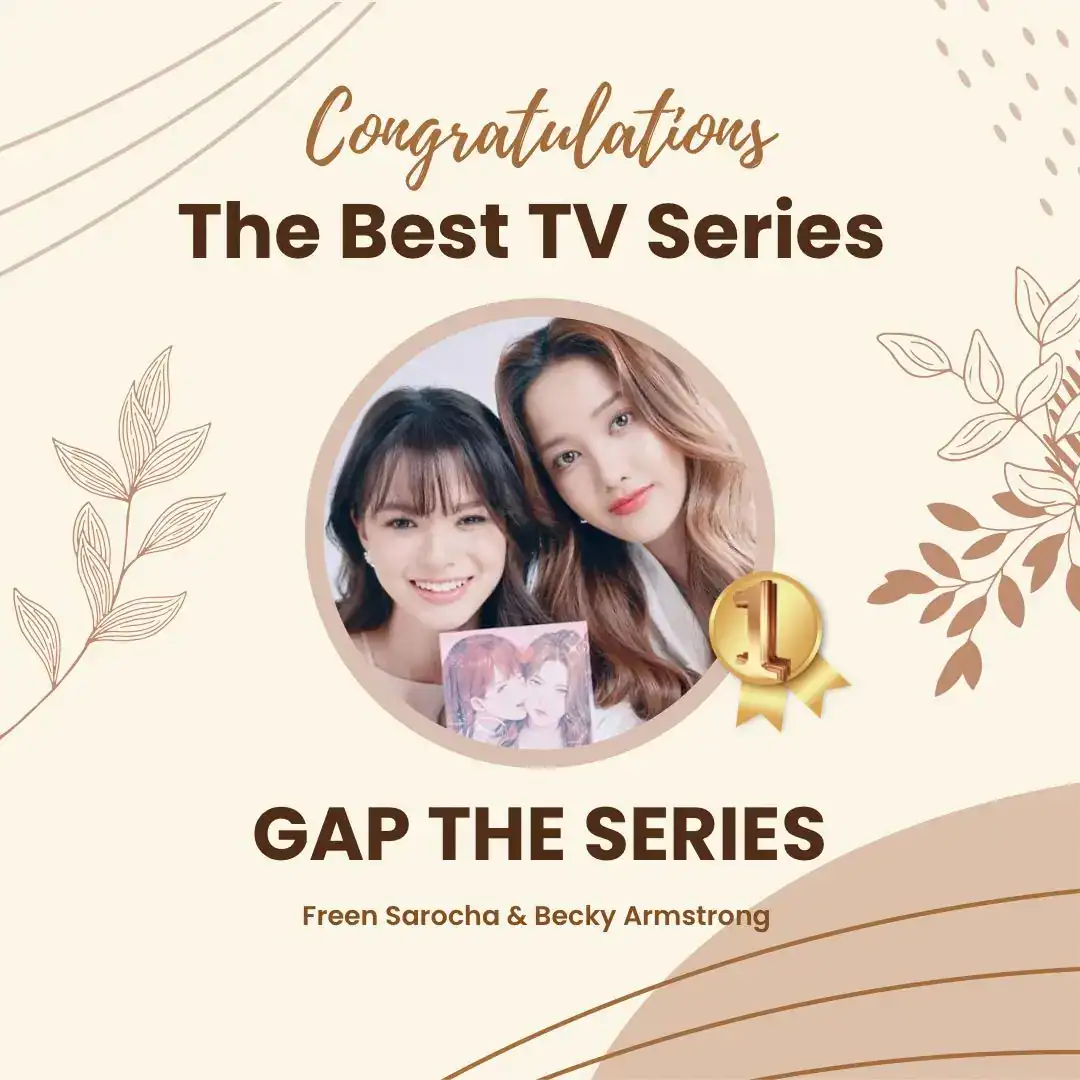 GAP the Series award win portrait with Freen and Becky.