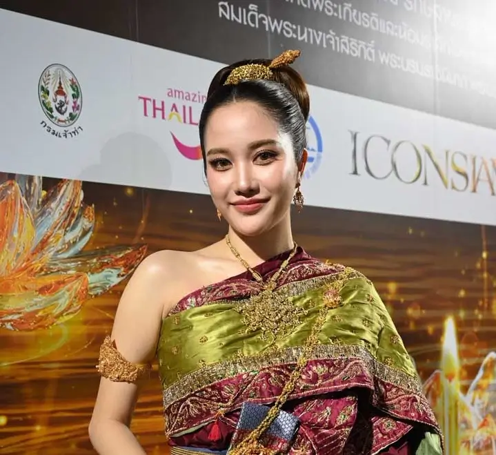 Freen Sarocha at ICONSIAM Loy Krathong celebration.