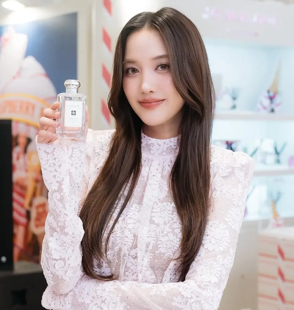 Freen Sarocha for Jo Malone London Raspberry Ripple fragrance.