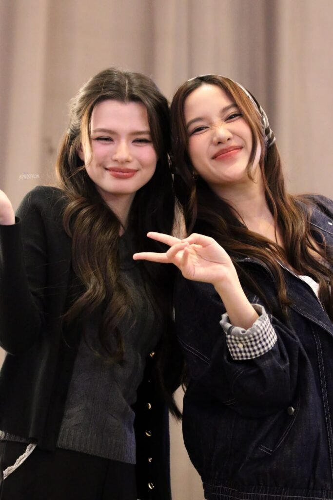 Freen Sarocha and Becky Armstrong laughing together — FreenBecky, 2026