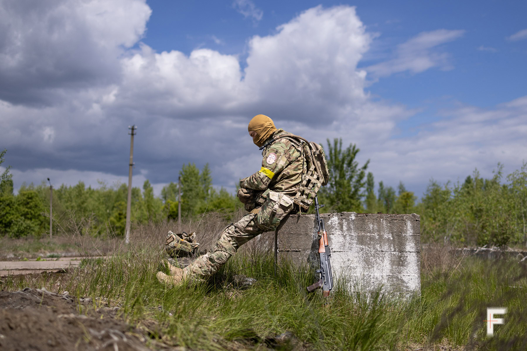 Учасник вишколу відпочиває