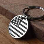 Personalized US flag keychain
