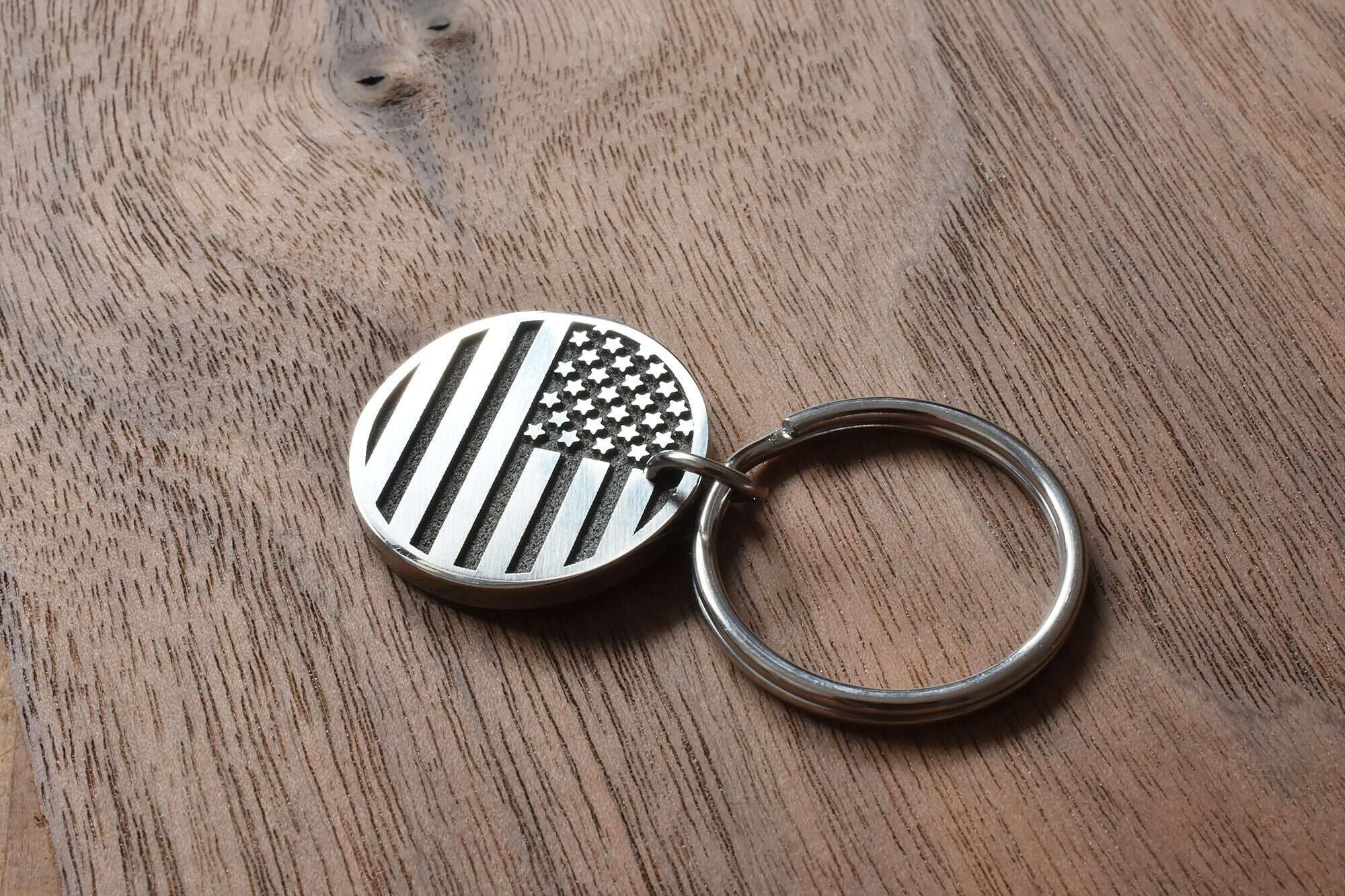 Personalized US flag keychain