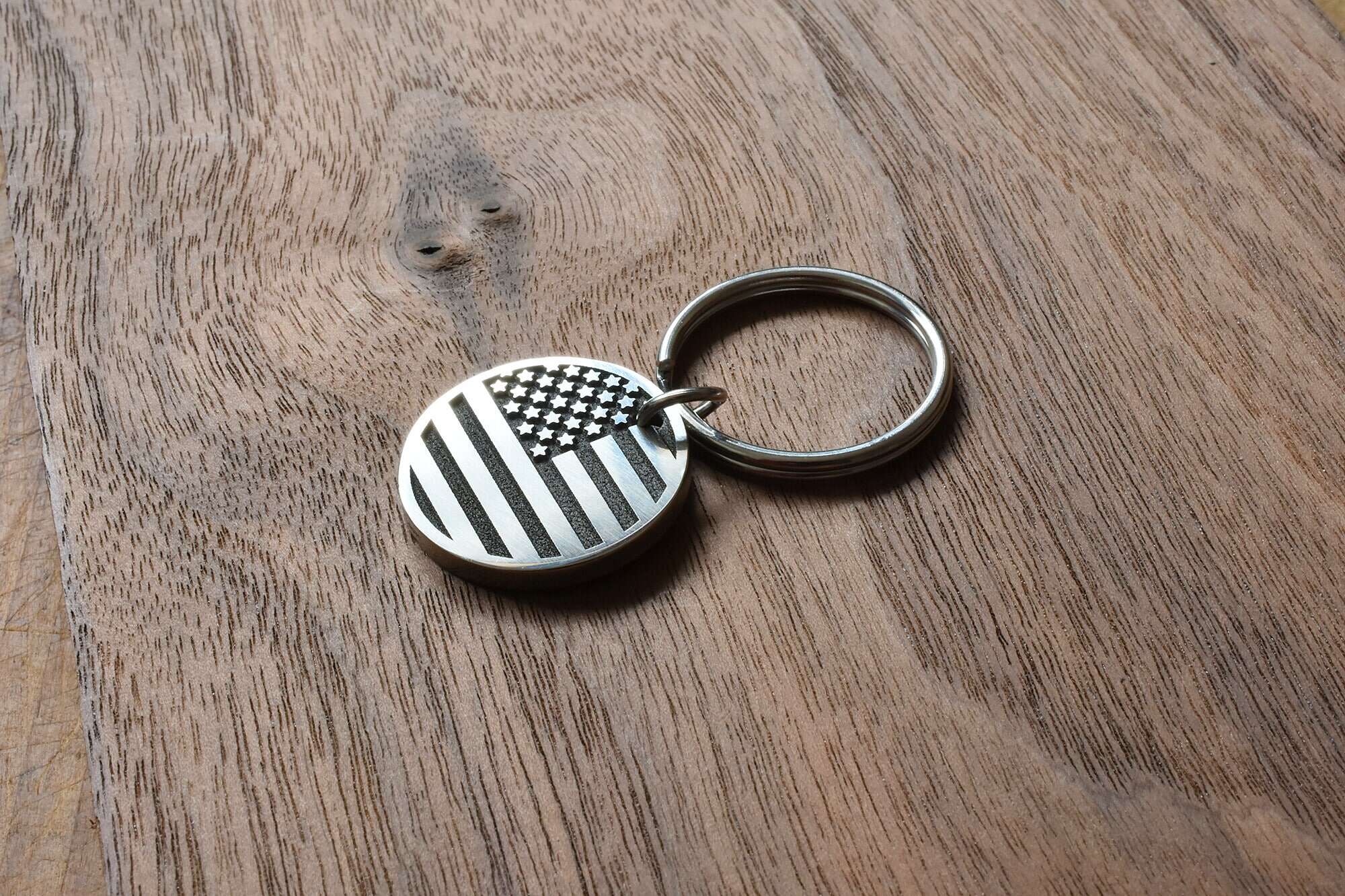 Personalized US flag keychain