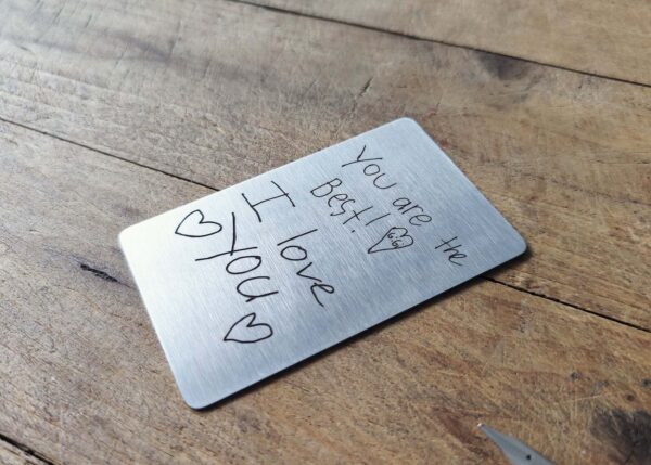 Actual handwriting wallet insert FM 223-1