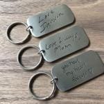 actual handwriting keychains