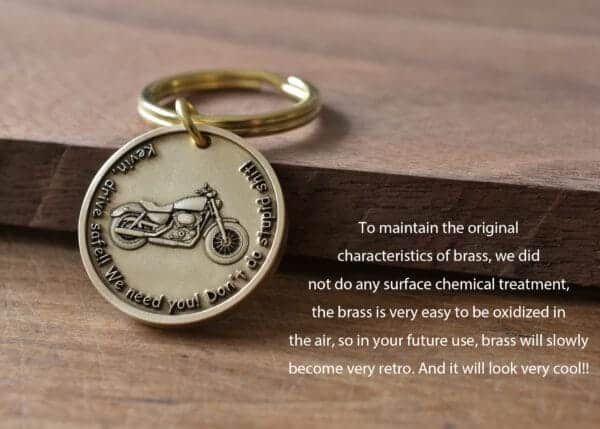 Drive safe keychain 8 tarnish